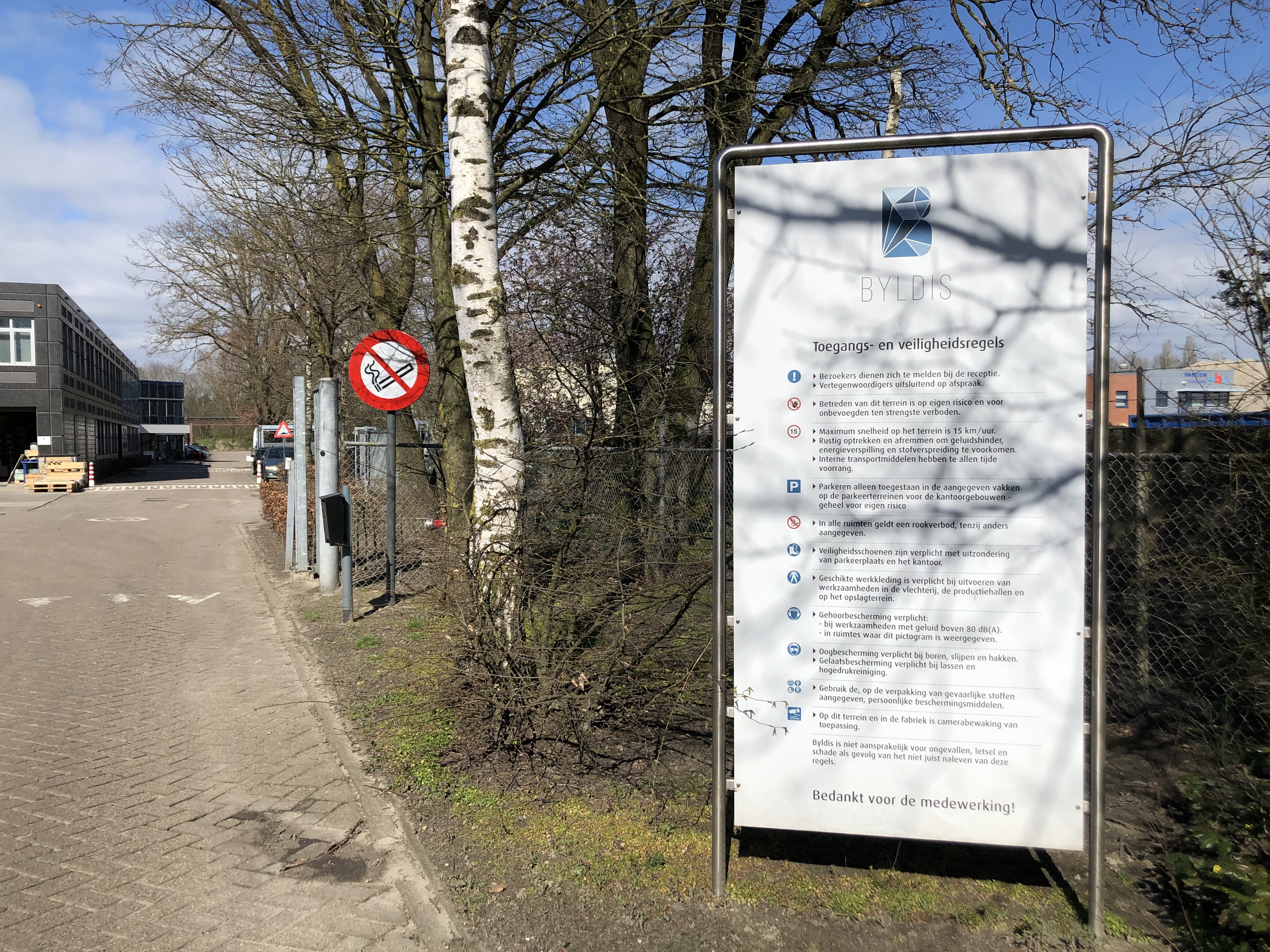 De toegangs- en veiligheidsregels van Byldis.